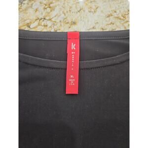 IC By Connie K Tunic Top Womens XL Black Lagenlook Artsy USA Made